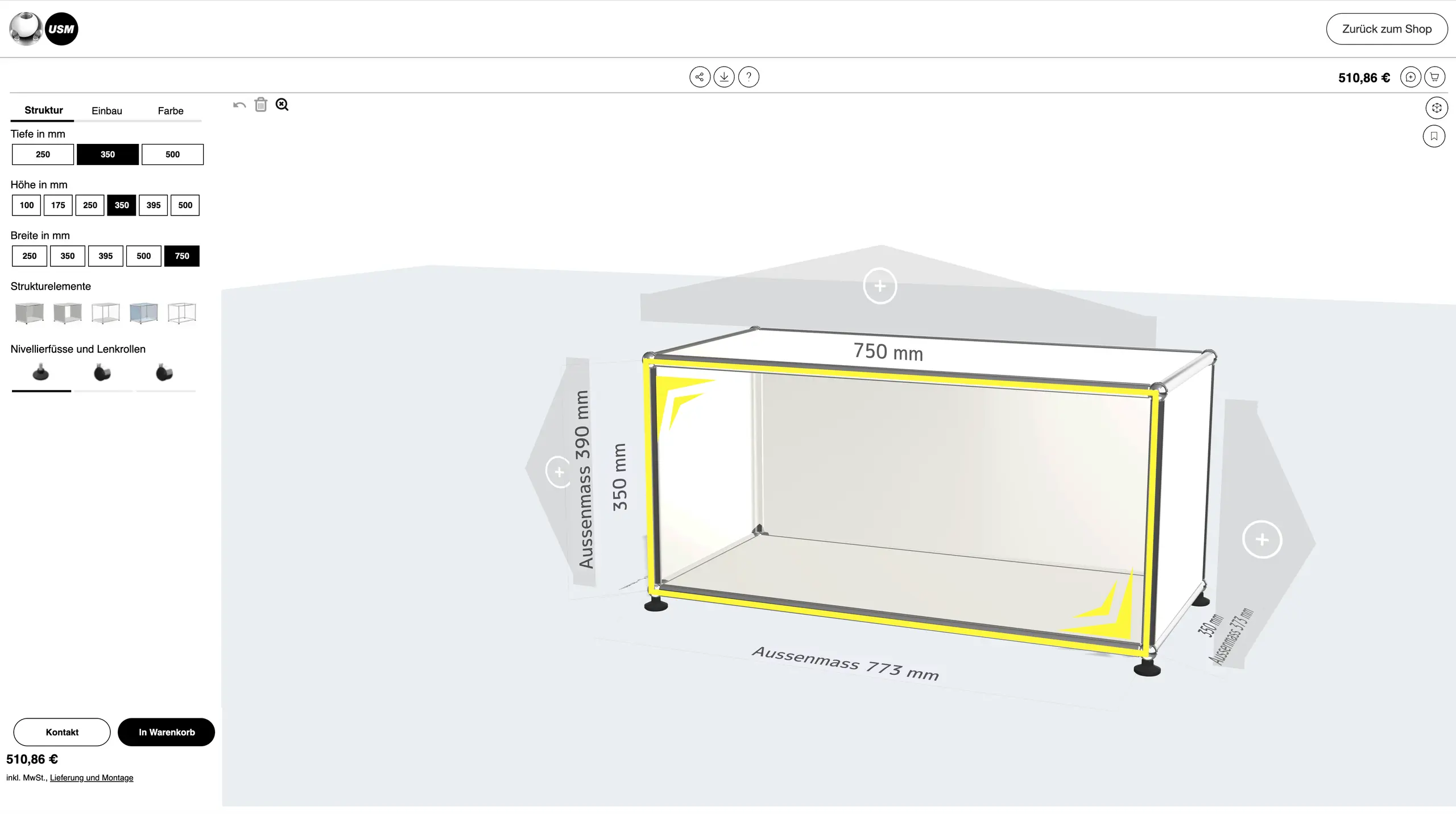 USM Haller 3D-Konfigurator
